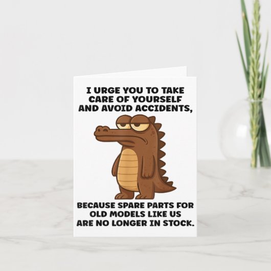 Carte Crocodile Je Vous Demande De Prendre Soin De Vous (Devant)