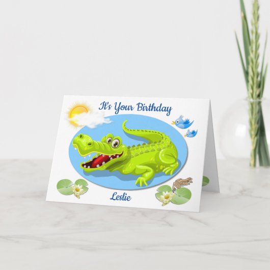 Carte Crocodile Souriant (Devant)