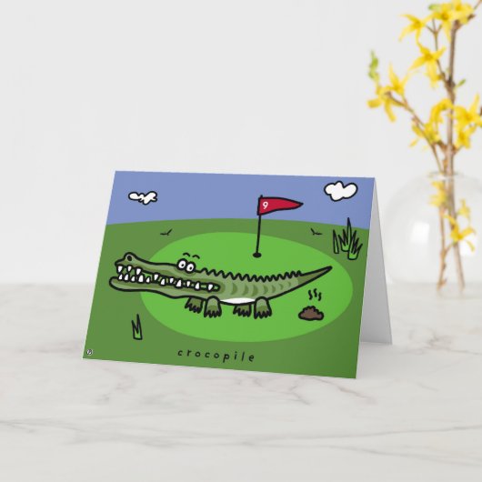 Carte crocopile (Fleur jaune)