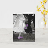 Carte Crocs pourpre (Fleur jaune)