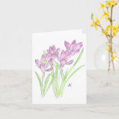 Carte crocus (Fleur jaune)