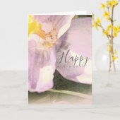 Carte Crocus Aquarelle peinture florale (Fleur jaune)