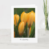 Carte Crocus de printemps dorés - En Sympathie (Devant)
