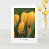 Carte Crocus de printemps dorés - En Sympathie (Fleur jaune)