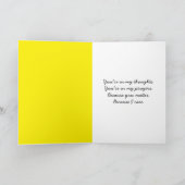 Carte Crocus jaune Printemps Pensant à vous (Intérieur)