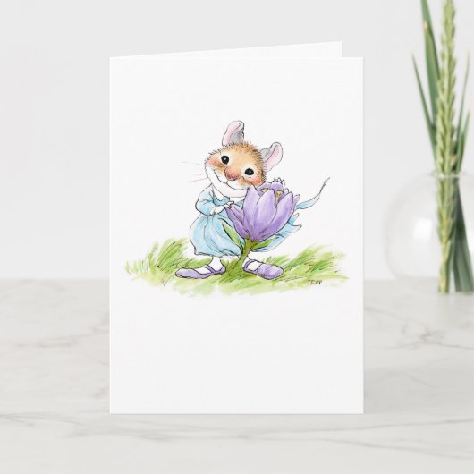Carte Crocus Mouse Card (Devant)