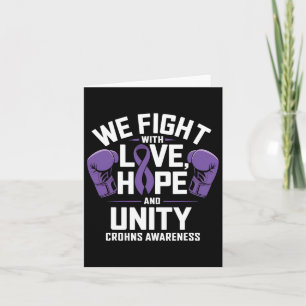 Carte Crohns Sensibilisation Amour Espoir Unité Violet R