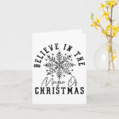 Carte Croire À La Magie De Noël (Fleur jaune)