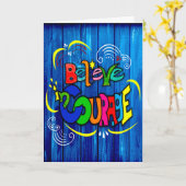 Carte Croire au courage (Fleur jaune)