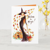 CARTE CROIRE EN MAGIE (Fleur jaune)