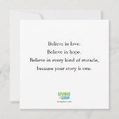 Carte Croire en toutes sortes de miracles (Dos)