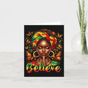 Carte Croire les femmes noires prier Afro cheveux histoi