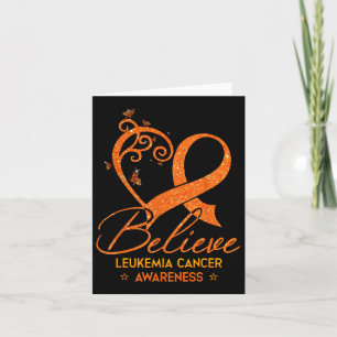 Carte Croire Orange Ruban Carburant Leucémie Cancer du S