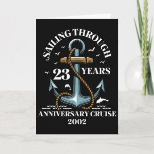 Carte Croisière à travers 23 ans d'anniversaire de maria