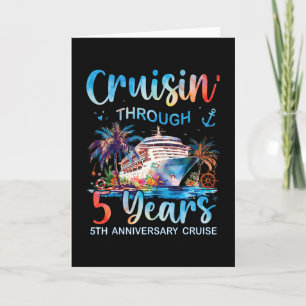 Carte Croisière à travers 5 ans 5e anniversaire de la cr