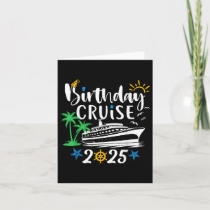 Carte Croisière d'anniversaire 2025 Bateau Famille Vacat