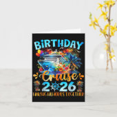 Carte Croisière d'anniversaire 2026 Rassembler les souve (Fleur jaune)