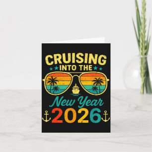 Carte Croisière dans la nouvelle année 2026 apportant la