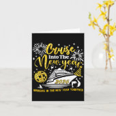 Carte Croisière dans la nouvelle année 2026 Bonne année  (Fleur jaune)