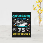 Carte Croisière Dans Mon 75e anniversaire Croisière 75 A (Fleur jaune)