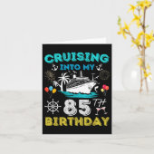 Carte Croisière Dans Mon 85e anniversaire Croisière 85 A (Fleur jaune)