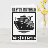 Carte Croisière de 8 ans de mariage avec application de (Fleur jaune)