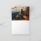 Carte Croisière de Noël du berger de Belgique : Pawsome  (Intérieur)