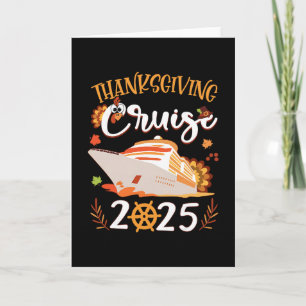 Carte Croisière de Thanksgiving 2025 Dinde drôle laisse 