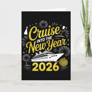 Carte Croisière drôle pour le Nouvel An 2026 Croisière e