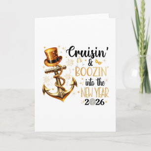 Carte Croisière du Nouvel An 2026 Nye Boozing Cruisin' G