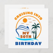 Carte Croisière en mon bateau de 50e anniversaire (Devant / Derrière)