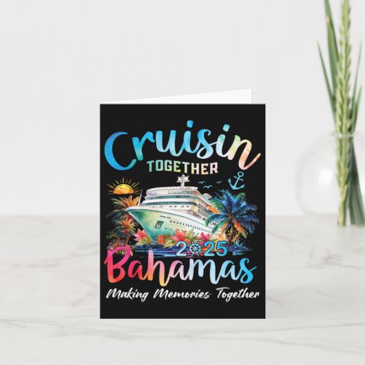 Carte Croisière ensemble Bahamas 2025 Créer des souvenir (Devant)