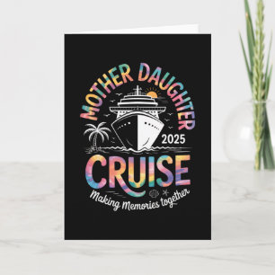 Carte Croisière mère-fille 2025 Vacances Souvenirs de fa