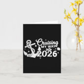 Carte Croisière pour 2026 Bonne Année 2026 Ancre (Fleur jaune)