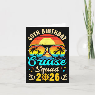 Carte croisière pour les 40 ans d'anniversaire équipe 20