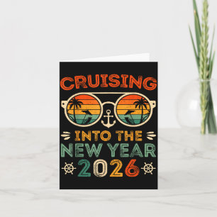 Carte Croisière Vintage Pour Le Nouvel An 2026 Famille M