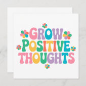 Carte Croissance des pensées positives - Floral Inspirat (Devant / Derrière)