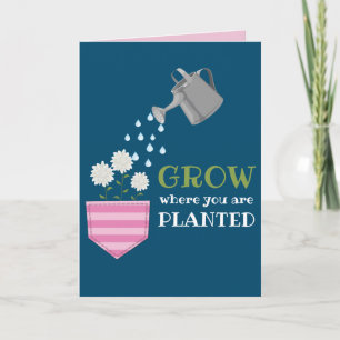 Carte Croissance là où vous êtes planté de poche inspira
