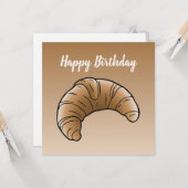 Carte Croissant au beurre français (Devant/Arrière en situation)