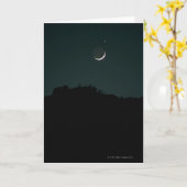 Carte Croissant de lune d'arrangement (Fleur jaune)