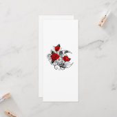 Carte Croissant mécanique avec roses rouges (Devant/Arrière en situation)