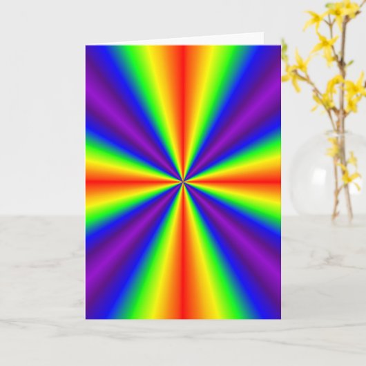 Carte Croix arc-en-ciel (Fleur jaune)