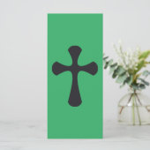 Carte Croix bleue chrétienne (Debout devant)