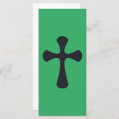 Carte Croix bleue chrétienne (Devant / Derrière)