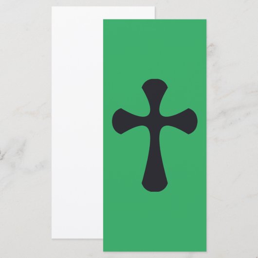 Carte Croix bleue chrétienne (Devant / Derrière)