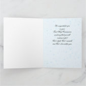 Carte Croix Bleue Première communion de germe de fleurs (Intérieur)