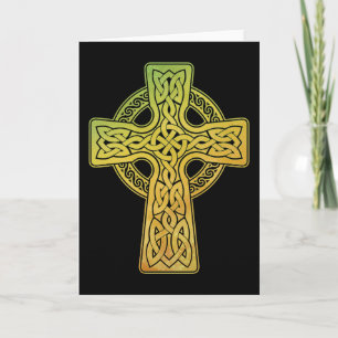 Carte Croix celtique aquarelle