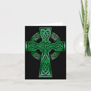 Carte Croix celtique irlandaise Nœud chrétien Sainte Tri
