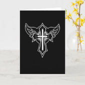 Carte Croix chrétienne (Fleur jaune)