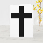 Carte Croix chrétienne (Fleur jaune)